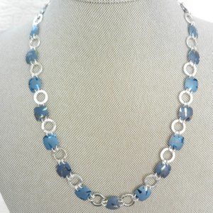 Holly Yashi Niobium Blue Silver Necklace